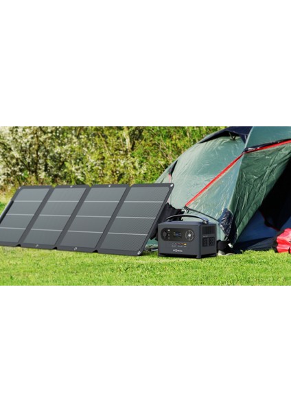 Solar Jeneratör Seti NE-700 Taşınabilir Güç Kaynağı ve 100W Taşınabilir Solar Panel