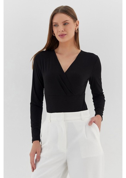 Çıtçıtlı Bluz Sıyah modelleri