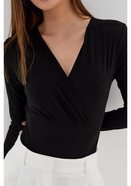 Çıtçıtlı Bluz Sıyah fırsatları