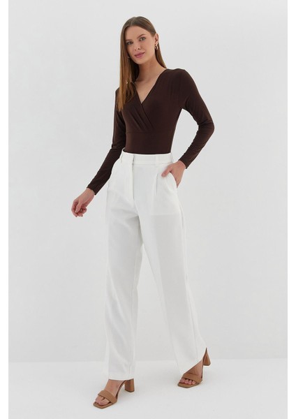 Çıtçıtlı Bluz Kahve modelleri