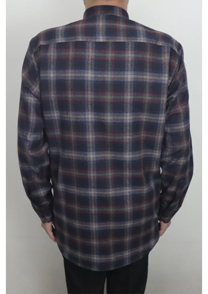 Fistan Store Erkek Ekose Kareli Klasik Kesim Rahat Kalıp Tek Cepli Kışlık Kaşmir Gömlek fiyatları