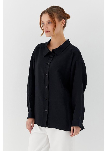 Oversize Gömlek Sıyah