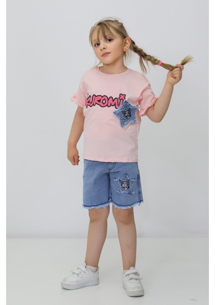 Kız Çocuk Kuromi Baskılı Yazlık Şortlu Takım 2’li fiyatları