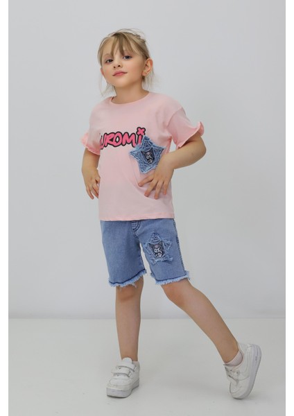 Kız Çocuk Kuromi Baskılı Yazlık Şortlu Takım 2’li modelleri