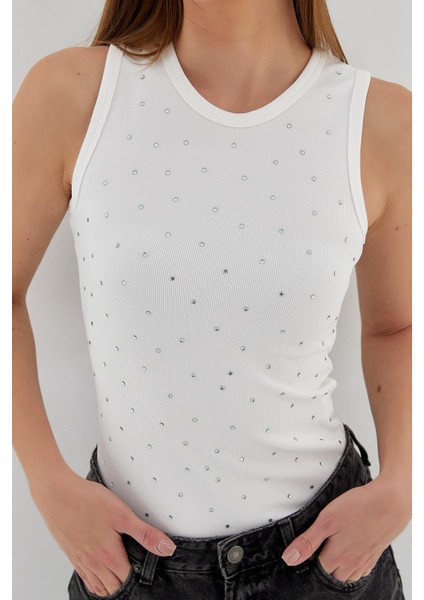 Taş Baskılı Atlet Ekru fırsatları