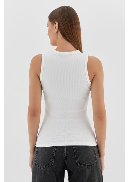 Taş Baskılı Atlet Ekru indirimleri