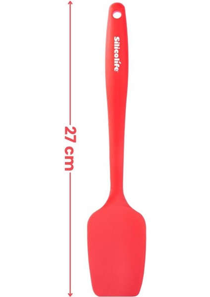 Kaşık Spatula, Isıya Dayanıklı Yanmaz Yapışmaz Tek Parça Silikon Kaşık Spatula 27CM Kırmızı fiyatları