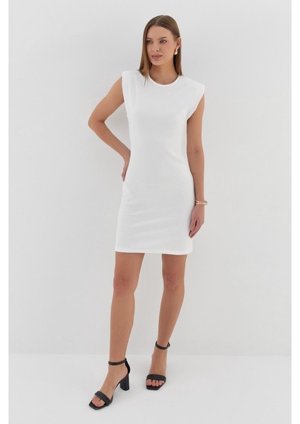 Vatkalı Elbise Ekru fiyatları