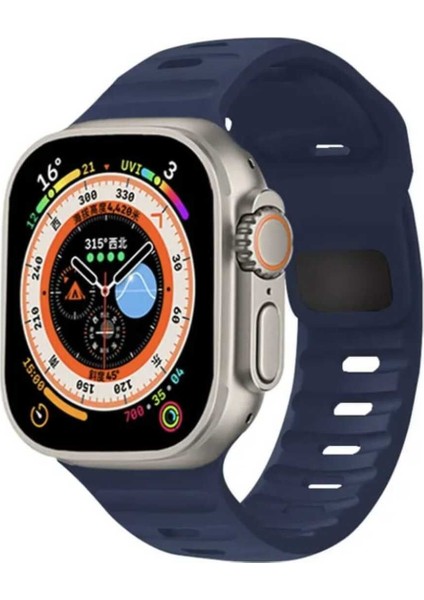 Apple Watch 9-8-7-6-5-4-3-Se / 38-40-41 mm Uyumlu Armour Dynamıc Silikon Kordon