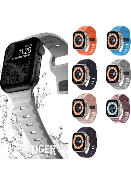 Apple Watch 9-8-7-6-5-4-3-Se / 38-40-41 mm Uyumlu Armour Dynamıc Silikon Kordon