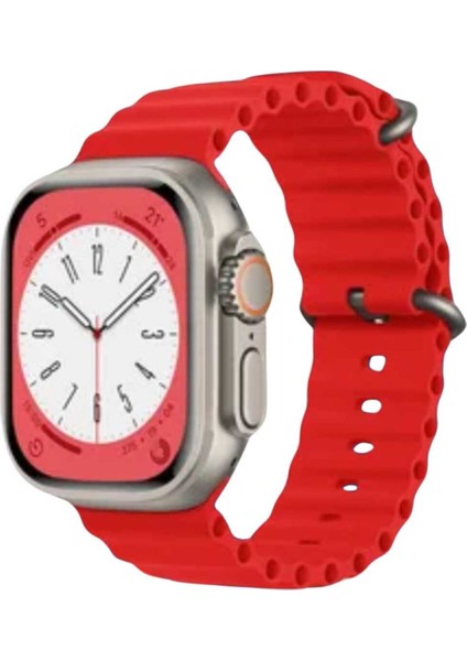 Apple Watch 2/3/4/5/6/7/8/9/se/se2 38MM 40MM 41MM Uyumlu Silikon Loop Kordon