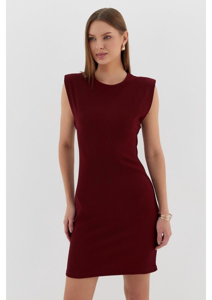 Vatkalı Elbise Bordo fiyatları