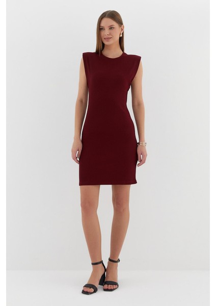 Vatkalı Elbise Bordo fırsatları