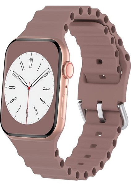 Apple Watch 2/3/4/5/6/7/8/9/se/se2 38MM 40MM 41MM Uyumlu Silikon Loop Kordon