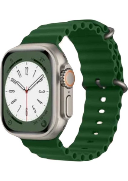 Apple Watch 2/3/4/5/6/7/8/9/se/se2 38MM 40MM 41MM Uyumlu Silikon Loop Kordon