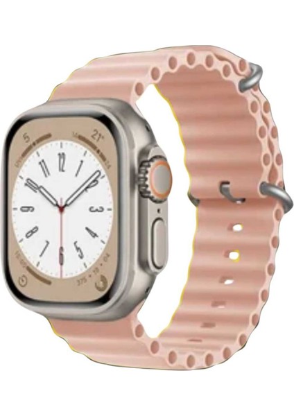 Apple Watch 2/3/4/5/6/7/8/9/se/ultra 42MM 44MM 45MM 49MM Uyumluocean Silikon Loop Kordon