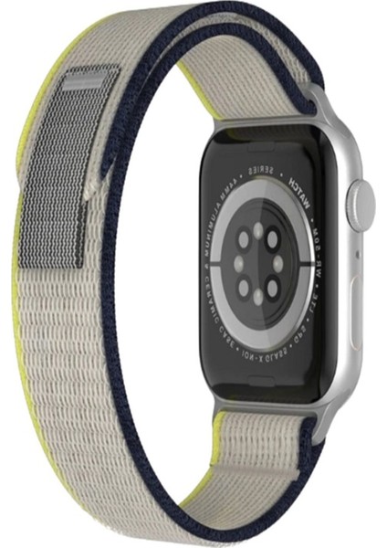 Trail Kordon Cırtlı Bez Apple Watch 42-44-45-49 mm 1-2-3-4-5-6-Se-7-8-9 Ultra-Ultra 2 Uyumlu