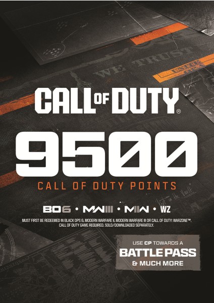 Call Of Duty® Points - 9,500 1p
