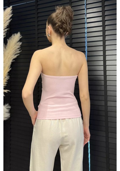 Kadın Yan Büzgü Detaylı Straplez Bluz P-00016892 modelleri