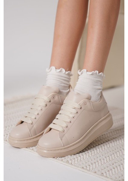 Samira Premium Ortopedik Bej Kadın Sneaker fiyatları