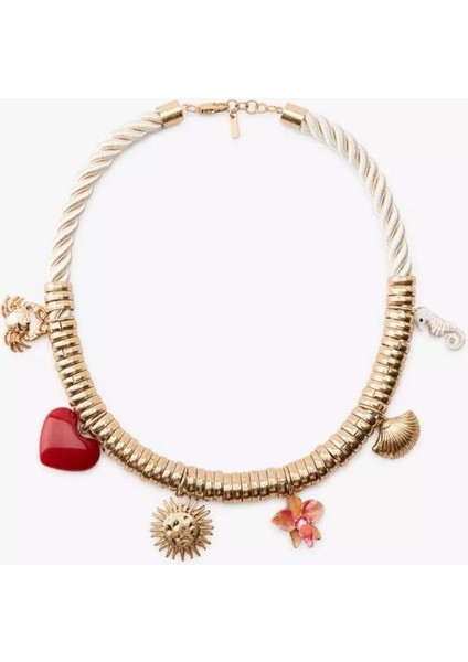 Çelik Halat Ip Charmlı Kolye