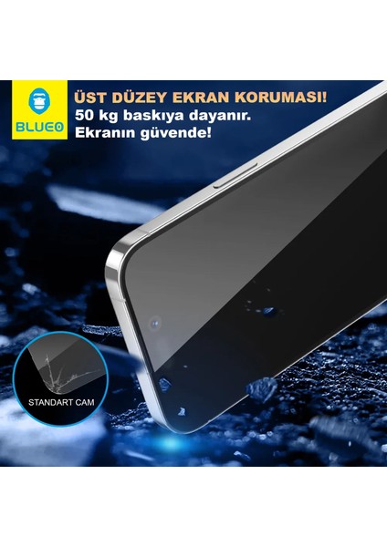 Anti-Dust HD iPhone 16 Pro Max Uyumlu Ahize ve Ekran Toz Çizik Önleyici Cam Ekran Koruyucu Aparatlı indirimleri