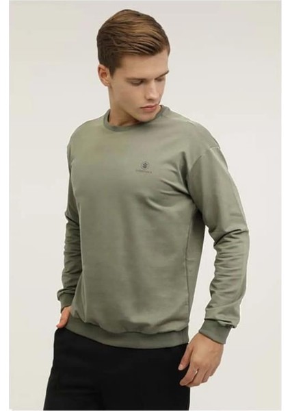 4m M-SN75 Bsc C Neck Sw 4fx A Hakı Erkek Sweatshirt