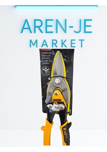 Aren-Je Fatmax Havacılık Tipi Sac Makası – Düz Kesim, Endüstriyel Seri