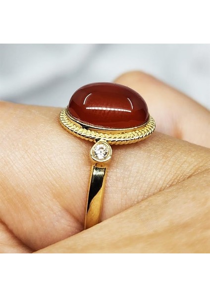 Vintage Akik Taşlı 925 Ayar Gümüş Yüzük-Otantik Akik Taşlı Hediye 925 Ayar Gümüş Yüzük indirimleri