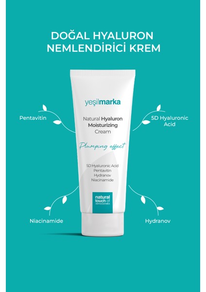 Su Bazlı Nemlendirici Yüz Kremi Hyaluronik Asit Ve Dolgunlaştırıcı Etki Ile 72 Saat Nem