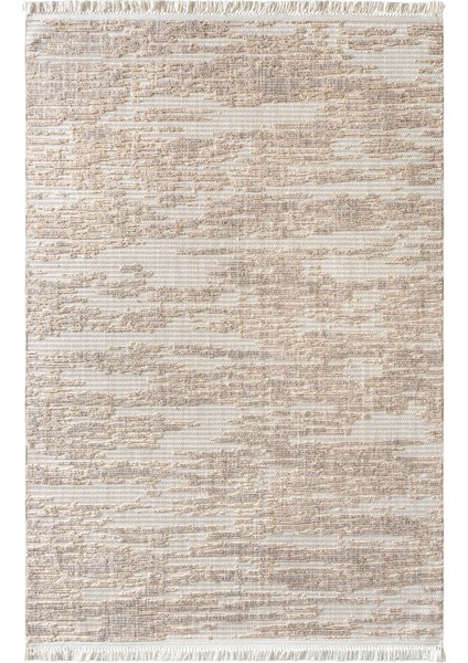 Rio Modern Salon Halısı Mutfak Halısı Yolluk Bukle Dokuma Sisal Halı Tozumaz Açık Bej Somon Dekoratif Halı Rıo-01