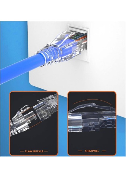 100 Adet - RJ45 CAT5E Cat6 CAT6A Boots Konnektör Şeffaf Jack Koruma Kılıfı modelleri