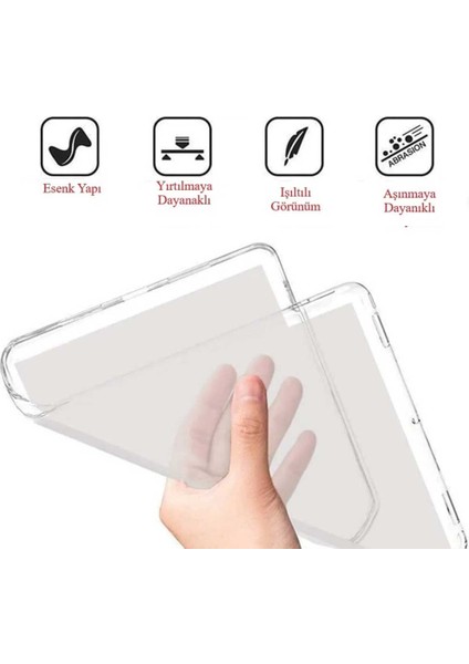Samsung Galaxy Tab A8 X200 X205 Uyumlu 10,5 Inç Şeffaf Silikon Tablet Kılıfı fırsatları