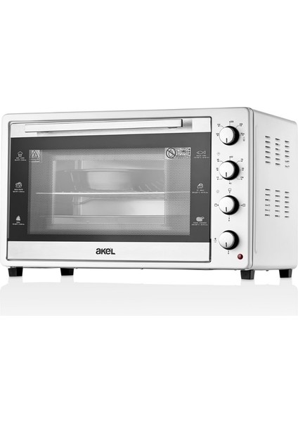 AF985LFO 80 Lt. Lambalı Fanlı Midi Fırın-Pb