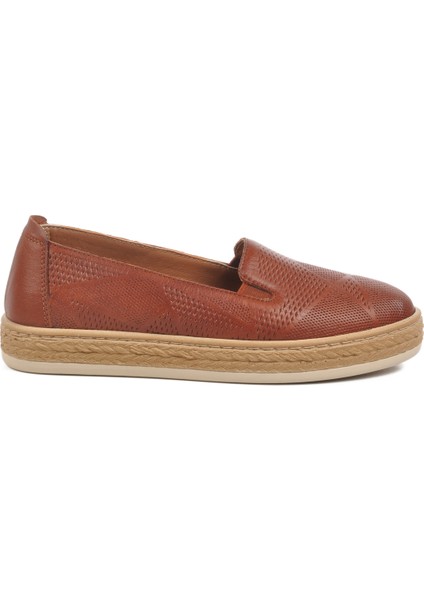 Taba Hakiki Deri Anatomik Kadın Casual Ayakkabı F-2036 Z