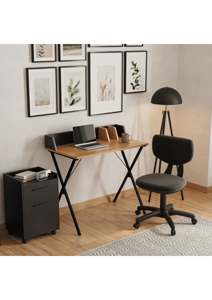 2 Çekmeceli Kilitli Keson-Siyah 45X64X40 cm modelleri