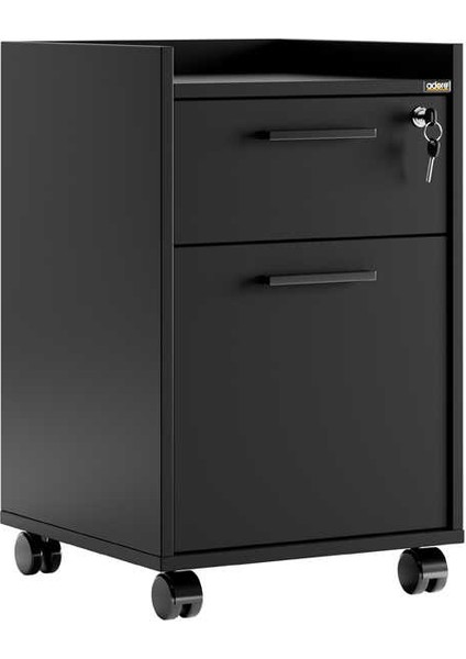 2 Çekmeceli Kilitli Keson-Siyah 45X64X40 cm fırsatları