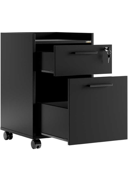 2 Çekmeceli Kilitli Keson-Siyah 45X64X40 cm indirimleri
