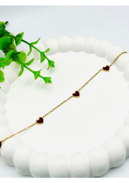 Mini Kalpli Halhal (Bordo)