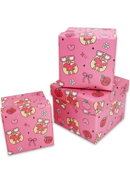 Capybara Fiyonk Desenli 3'lü Hediye, Kutusu Seti | Mini Kutu Seti fırsatları