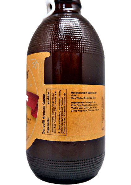 Zencefilli Içecek Ginger Beverage Walker’s 250ml