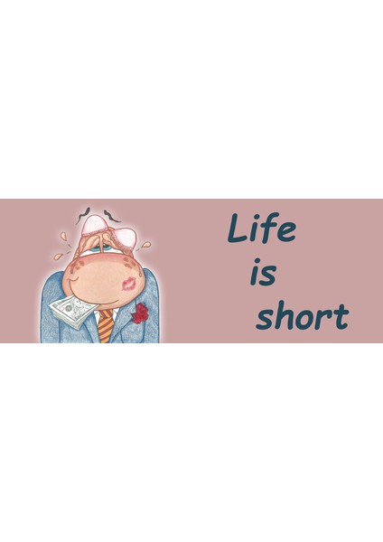 Life Is Short (Hayat Kısa Eng) Hediye Kupa Love Bug-T