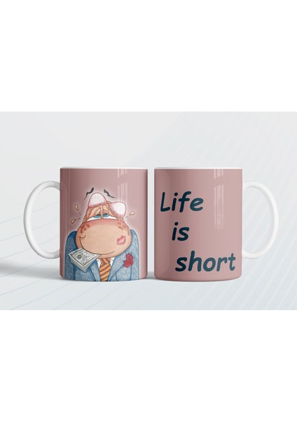 Life Is Short (Hayat Kısa Eng) Hediye Kupa Love Bug-T fiyatları