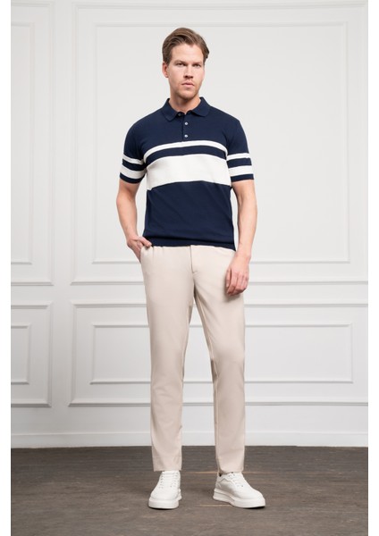 Erkek Lacivert Trend Dynamic Fit Rahat Kesim Polo Yaka T-Shirt fiyatları