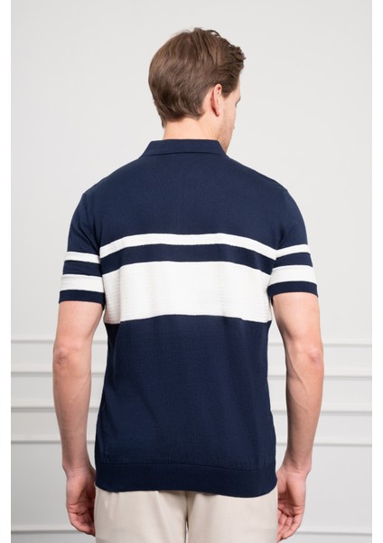 Erkek Lacivert Trend Dynamic Fit Rahat Kesim Polo Yaka T-Shirt indirimleri