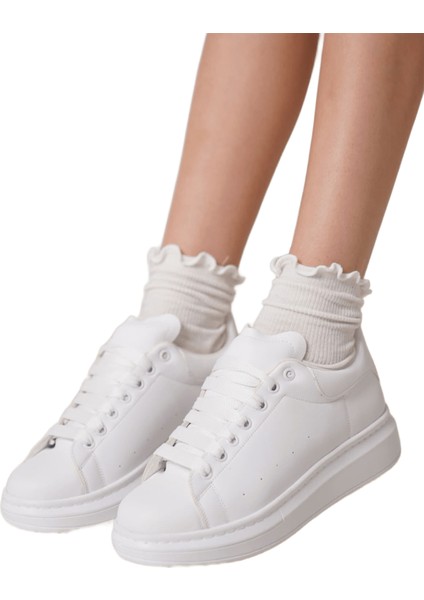 Samira Premium Ortopedik Beyaz Kadın Sneaker