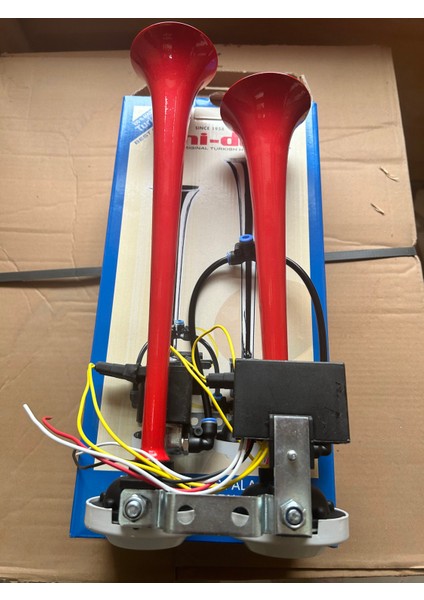 2 Borulu Fala Fala Korna 24 Volt Havalı Korna