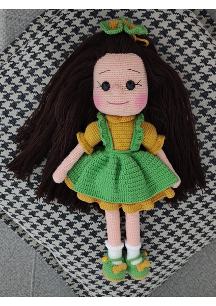 El Yapımı Amigurumi Örgü Bebek–çocuklar Için Organik,yumuşak Güvenli Peluş Oyuncak -33 cm