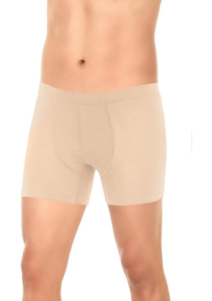 Yıldız Erkek Likralı Ten Rengi Bambu Boxer 3'lü -Terletmeyen Nefes Alan Kumaş
