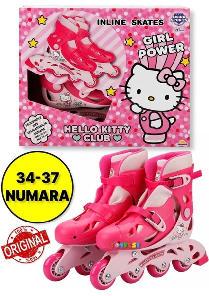Hello Kitty Inline 4 Teker Paten - (34 - 37 Numara Için Ayarlanabilir)